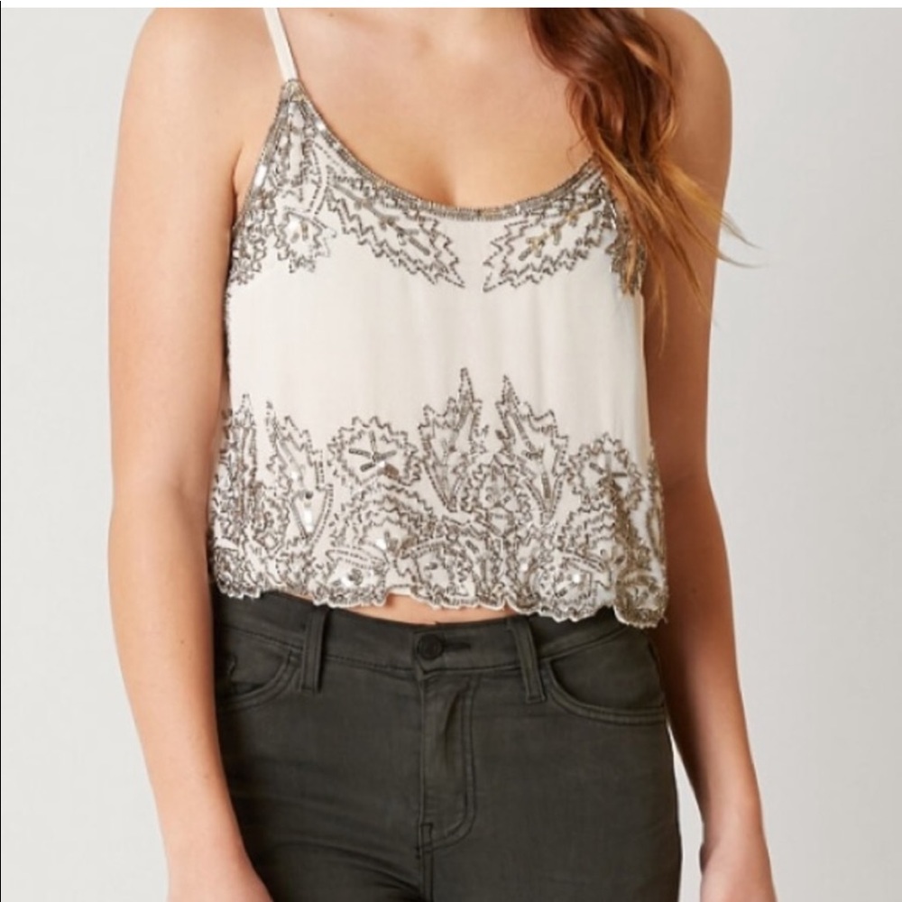 Urban Outfitters Angie Beaded Tank Blouse NWT